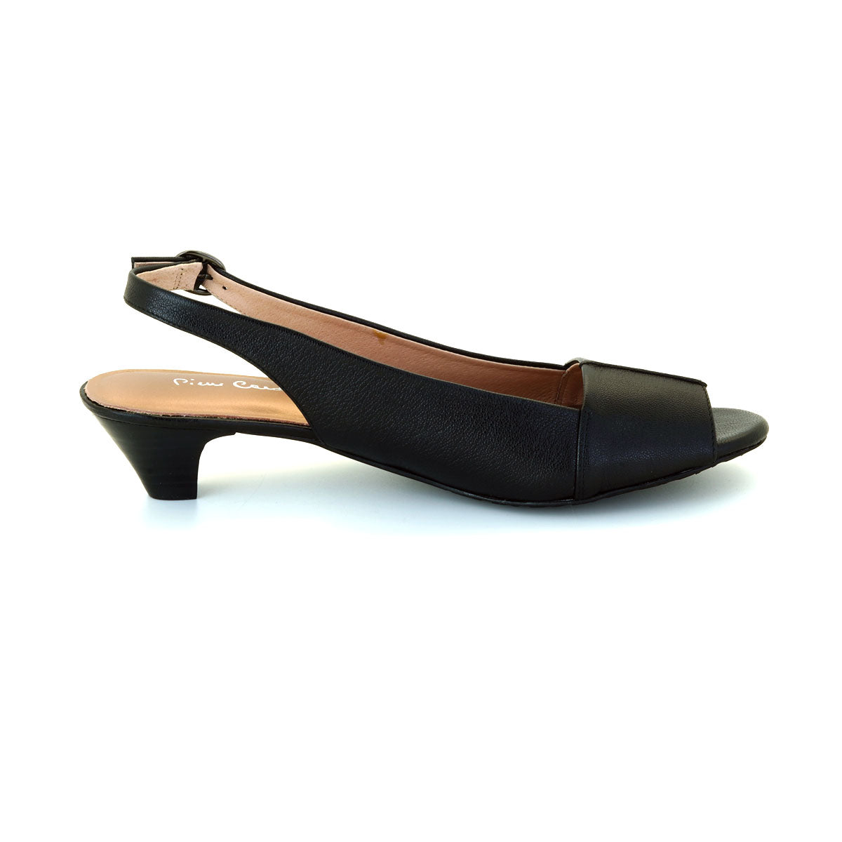 Pierre Cardin รองเท้าผู้หญิง รองเท้าส้นสูง รองเท้าส้นสูงแบบเปิดส้น นุ่มสบาย ผลิตจากหนังแท้ ไซส์ 20WS236