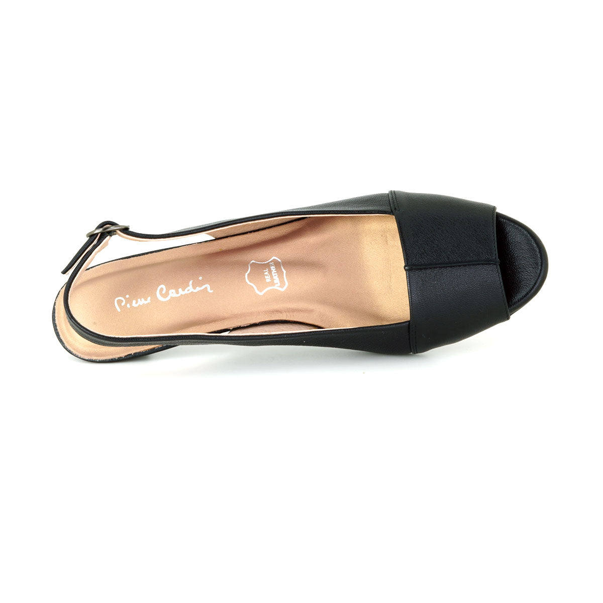 Pierre Cardin รองเท้าผู้หญิง รองเท้าส้นสูง รองเท้าส้นสูงแบบเปิดส้น นุ่มสบาย ผลิตจากหนังแท้ ไซส์ 20WS236