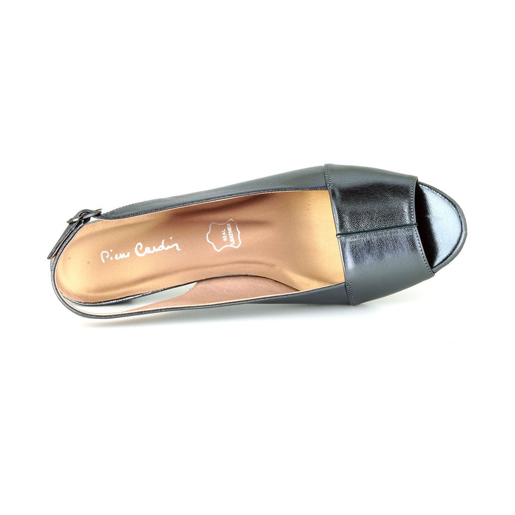 Pierre Cardin รองเท้าผู้หญิง รองเท้าส้นสูง รองเท้าส้นสูงแบบเปิดส้น นุ่มสบาย ผลิตจากหนังแท้ ไซส์ 20WS236