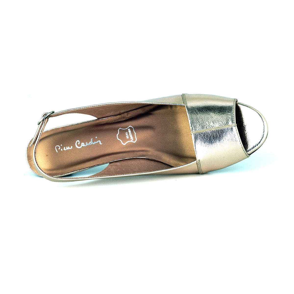 Pierre Cardin รองเท้าผู้หญิง รองเท้าส้นสูง รองเท้าส้นสูงแบบเปิดส้น นุ่มสบาย ผลิตจากหนังแท้ ไซส์ 20WS236