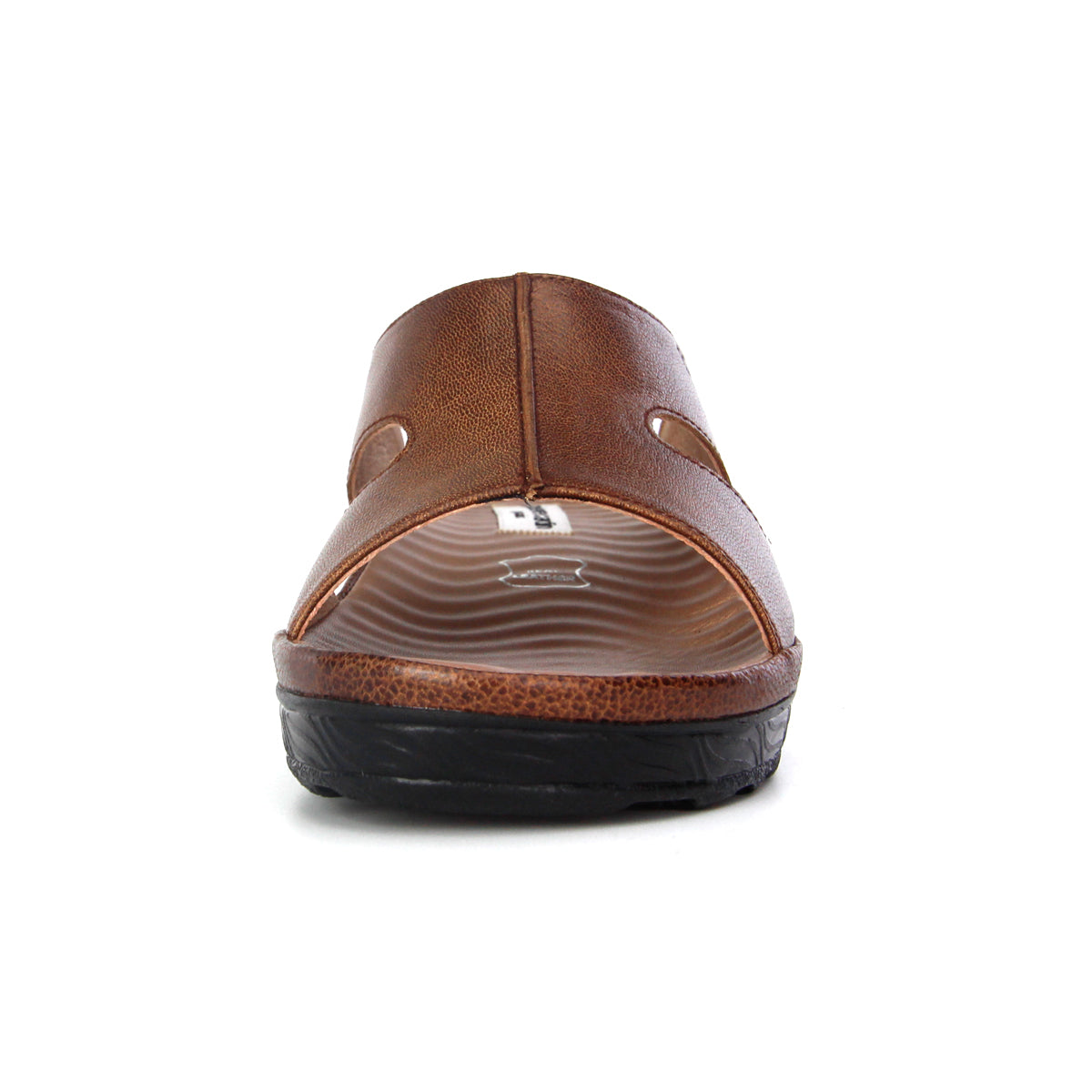 Pierre Cardin รองเท้าแตะผู้หญิง หนังแท้ นุ่มสบาย ทรงสวม/มีหู สี น้ำตาลอ่อน รุ่น 21SS244