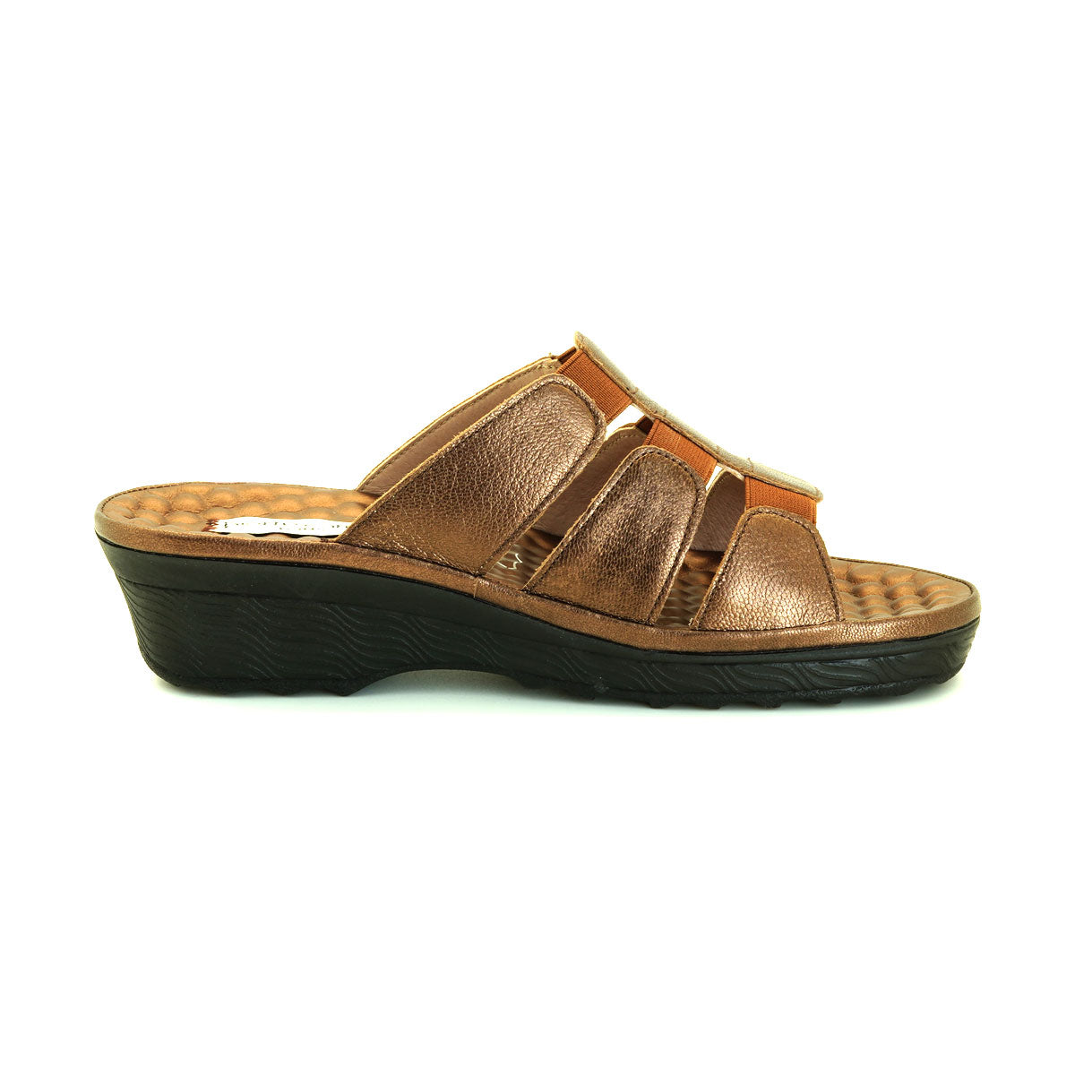 Pierre Cardin รองเท้าแตะหนังแท้ ทรงสวม สีแดงเบอร์รี่ ไซส์ 36–42 รุ่น 21SS245
