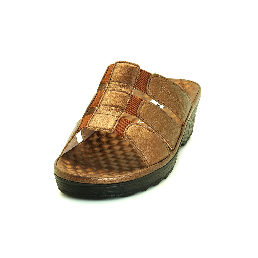 Pierre Cardin รองเท้าแตะหนังแท้ ทรงสวม สีแดงเบอร์รี่ ไซส์ 36–42 รุ่น 21SS245