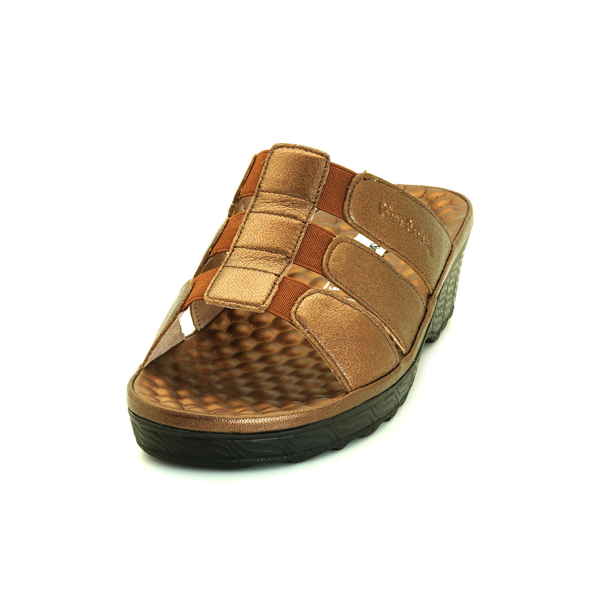 Pierre Cardin รองเท้าแตะหนังแท้ ทรงสวม สีแดงเบอร์รี่ ไซส์ 36–42 รุ่น 21SS245