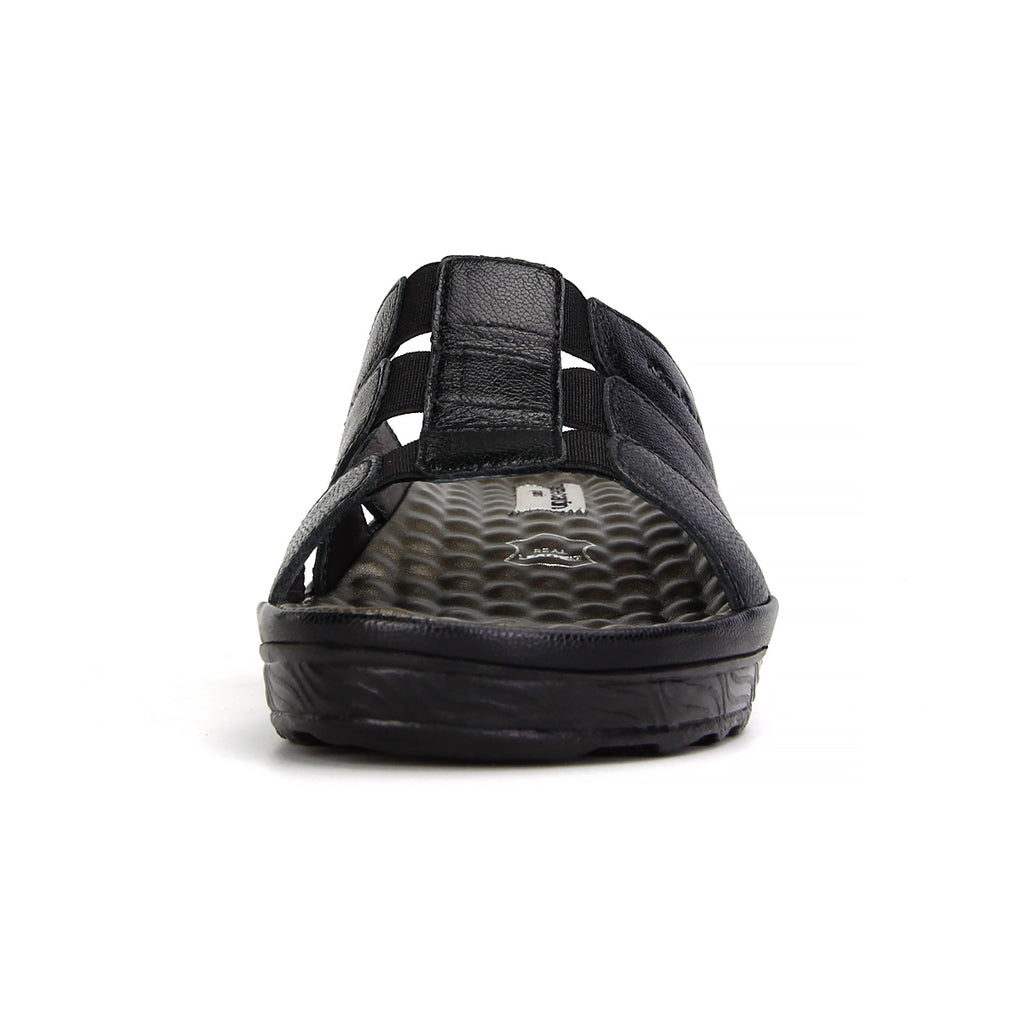 Pierre Cardin รองเท้าแตะหนังแท้ ทรงสวม สีแดงเบอร์รี่ ไซส์ 36–42 รุ่น 21SS245