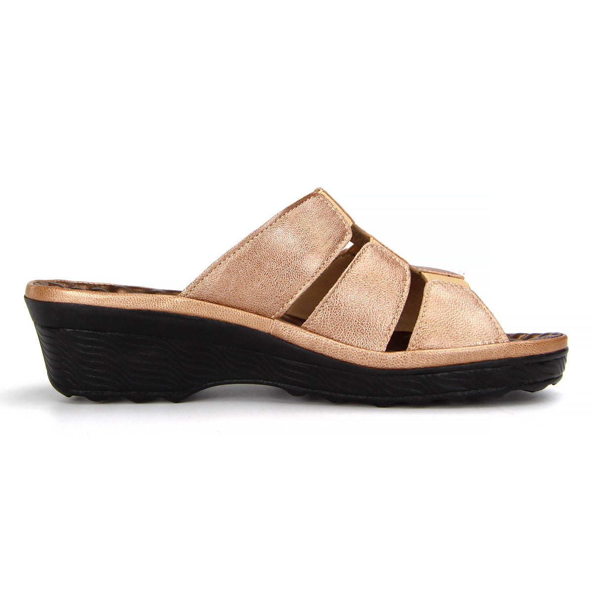 Pierre Cardin รองเท้าแตะหนังแท้ ทรงสวม สีแดงเบอร์รี่ ไซส์ 36–42 รุ่น 21SS245