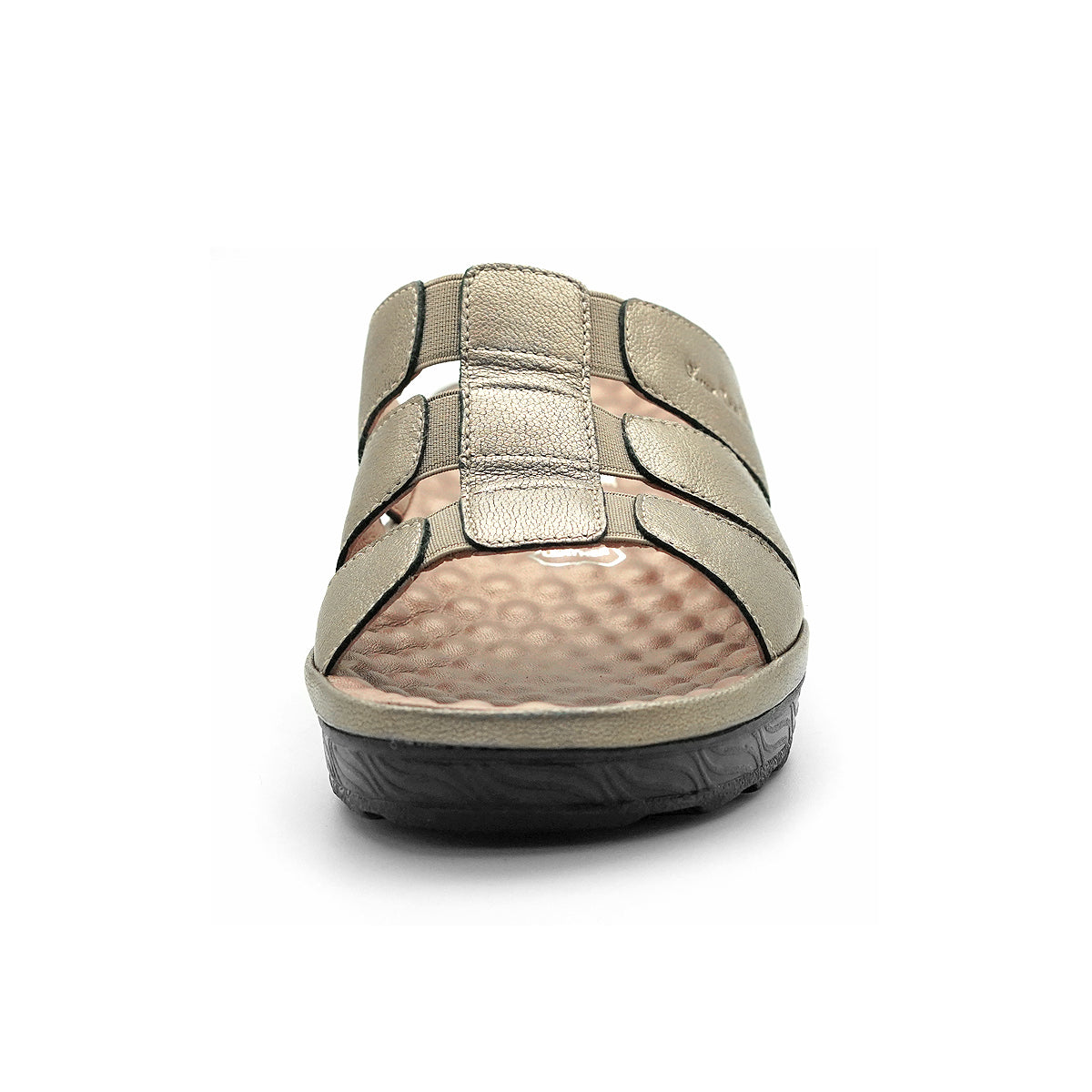 Pierre Cardin รองเท้าแตะหนังแท้ ทรงสวม สีแดงเบอร์รี่ ไซส์ 36–42 รุ่น 21SS245
