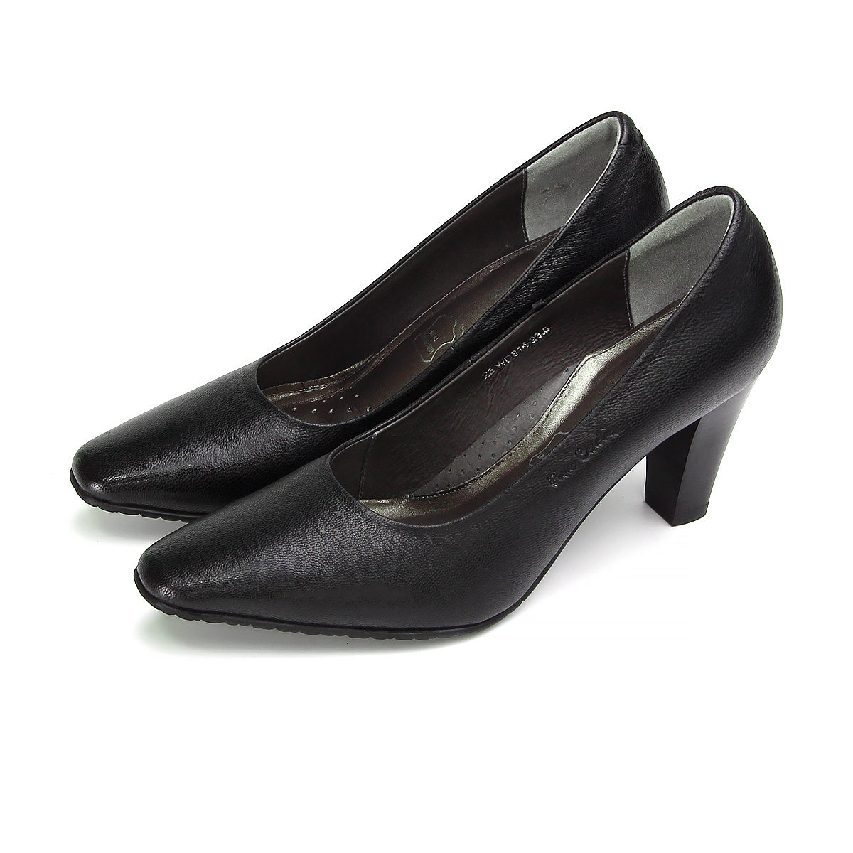 Pierre Cardin รองเท้าผู้หญิง รองเท้าส้นสูง รองเท้าส้นสูงทรง Pump นุ่มสบาย ผลิตจากหนังแท้ สีบรอนซ์ทอง ไซส์ 23WD314