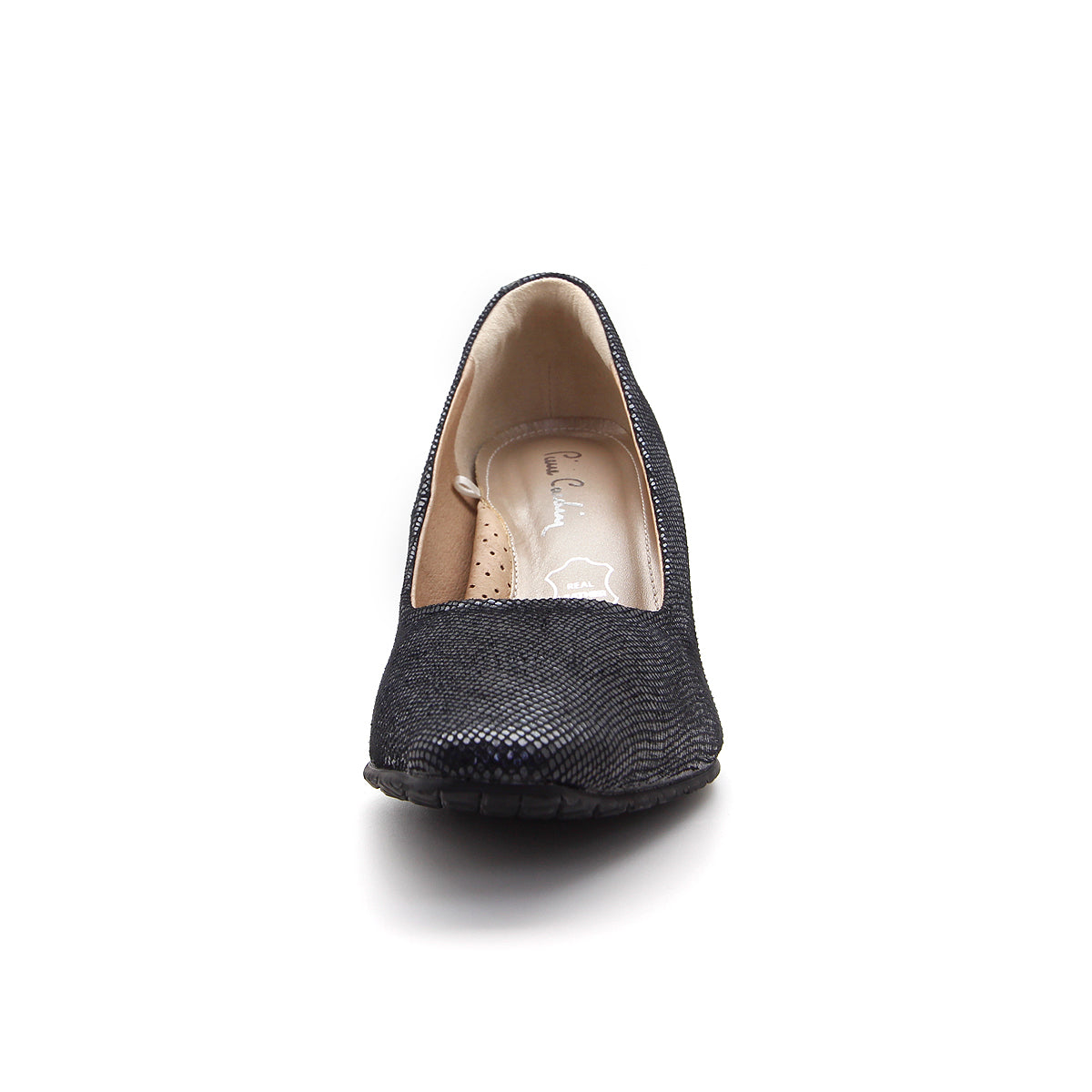 Pierre Cardin รองเท้าผู้หญิง รองเท้าส้นสูง รองเท้าส้นสูงทรง Pump นุ่มสบาย ผลิตจากหนังแท้ สีบรอนซ์ทอง ไซส์ | High-heels Shoes - 23WD315