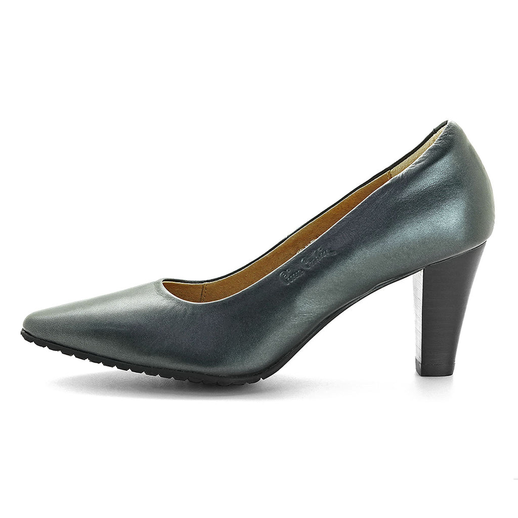 Pierre Cardin รองเท้าผู้หญิง รองเท้าส้นสูง รองเท้าส้นสูงทรง Pump นุ่มสบาย ผลิตจากหนังแท้ สีบรอนซ์ทอง ไซส์ | High-heels Shoes - 23WD316