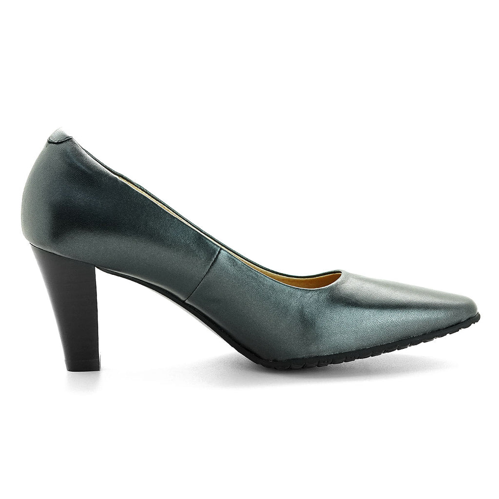 Pierre Cardin รองเท้าผู้หญิง รองเท้าส้นสูง รองเท้าส้นสูงทรง Pump นุ่มสบาย ผลิตจากหนังแท้ สีบรอนซ์ทอง ไซส์ | High-heels Shoes - 23WD316