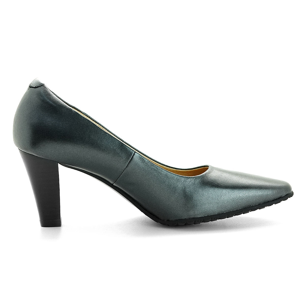 Pierre Cardin รองเท้าผู้หญิง รองเท้าส้นสูง รองเท้าส้นสูงทรง Pump นุ่มสบาย ผลิตจากหนังแท้ สีบรอนซ์ทอง ไซส์ | High-heels Shoes - 23WD316