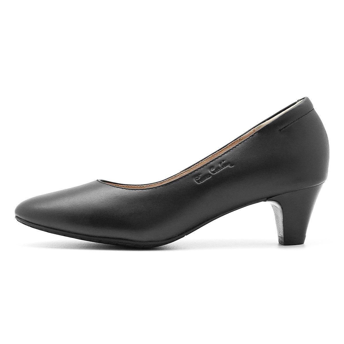 Pierre Cardin รองเท้าผู้หญิง รองเท้าส้นสูง นุ่มสบาย ผลิตจากหนังแท้ สีดำ รุ่น 26WD422