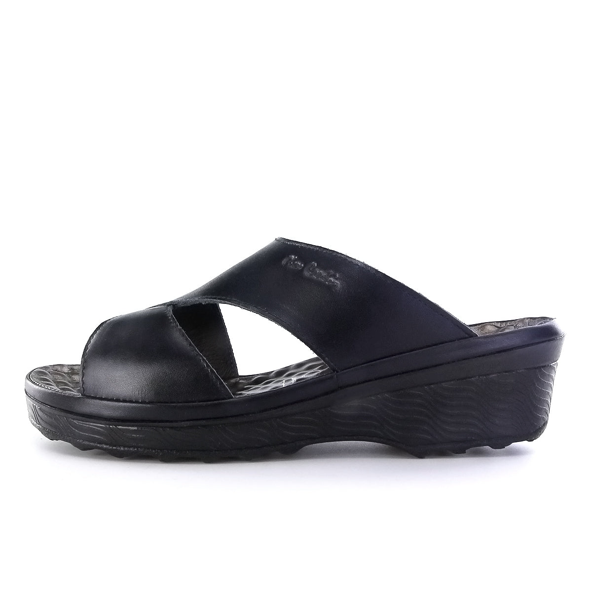 Pierre Cardin รองเท้าแตะผู้หญิง หนังแท้ นุ่มสบาย ทรงสวม/มีหู สีขาว รุ่น 26SS409