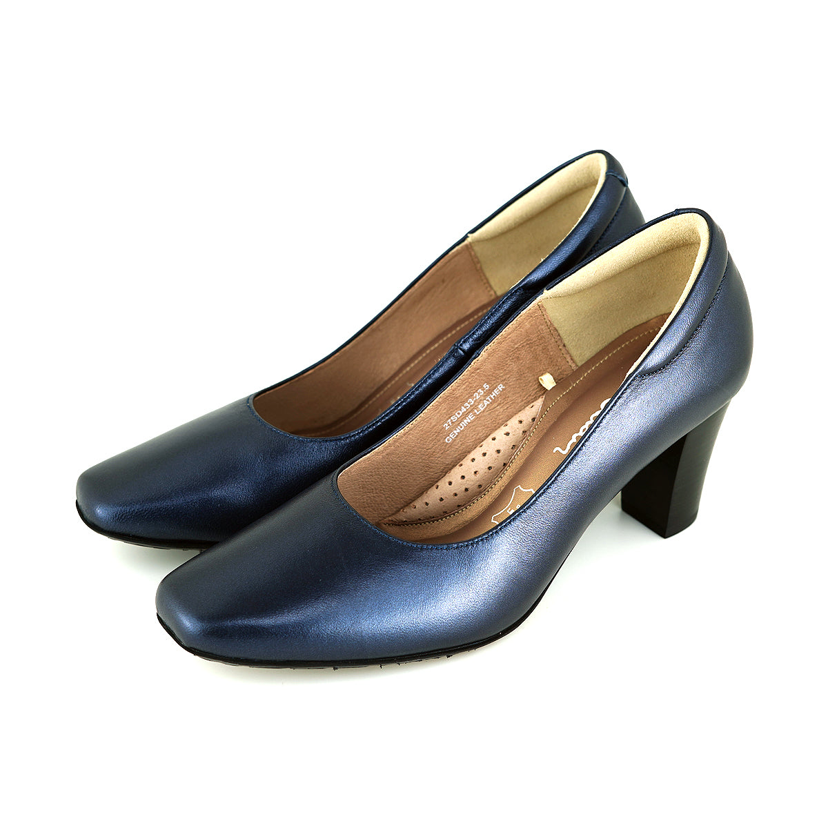 Pierre Cardin รองเท้าผู้หญิง รองเท้าส้นสูง รองเท้าส้นสูงทรง Pump นุ่มสบาย ผลิตจากหนังแท้ สีดำ ไซส์ 36 37 38 39 40 รุ่น 27SD433