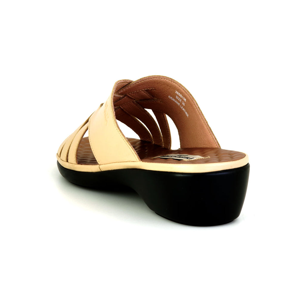 Pierre Cardin รองเท้าผู้หญิง รองเท้าแตะแบบลำลองหญิง รองเท้าส้นแบนแบบรัดส้น นุ่มสบาย ผลิตจากหนังแท้  ไซส์ 28SS158
