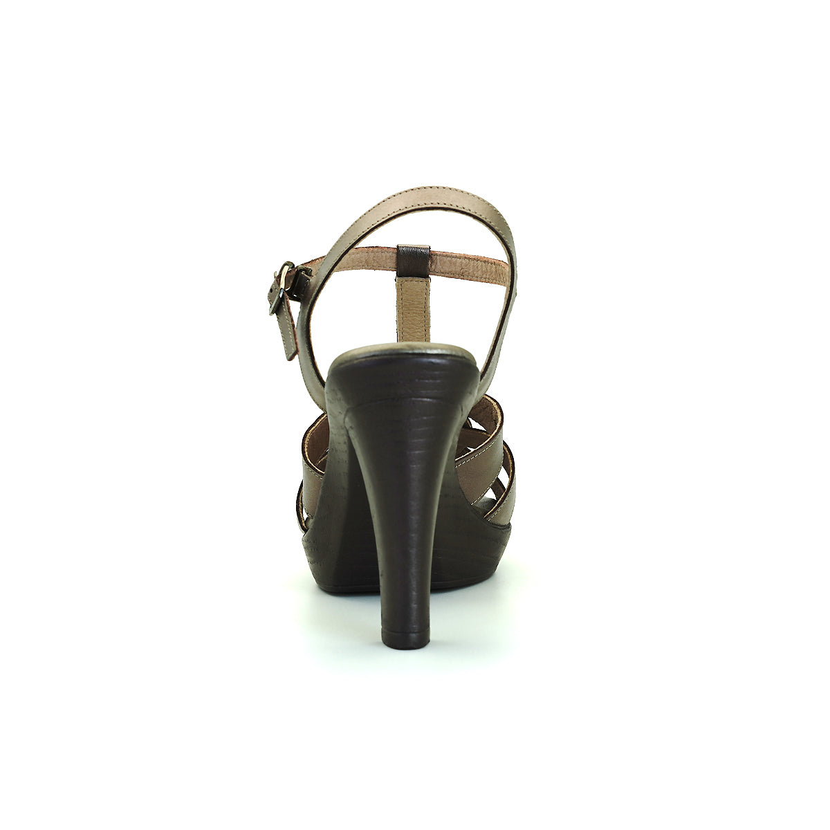 Pierre Cardin รองเท้าผู้หญิง รองเท้าส้นสูง รองเท้าส้นสูงแบบเปิดส้น นุ่มสบาย ผลิตจากหนังแท้ สีเมทัลลิคบรอนซ์ รุ่น 31PS805