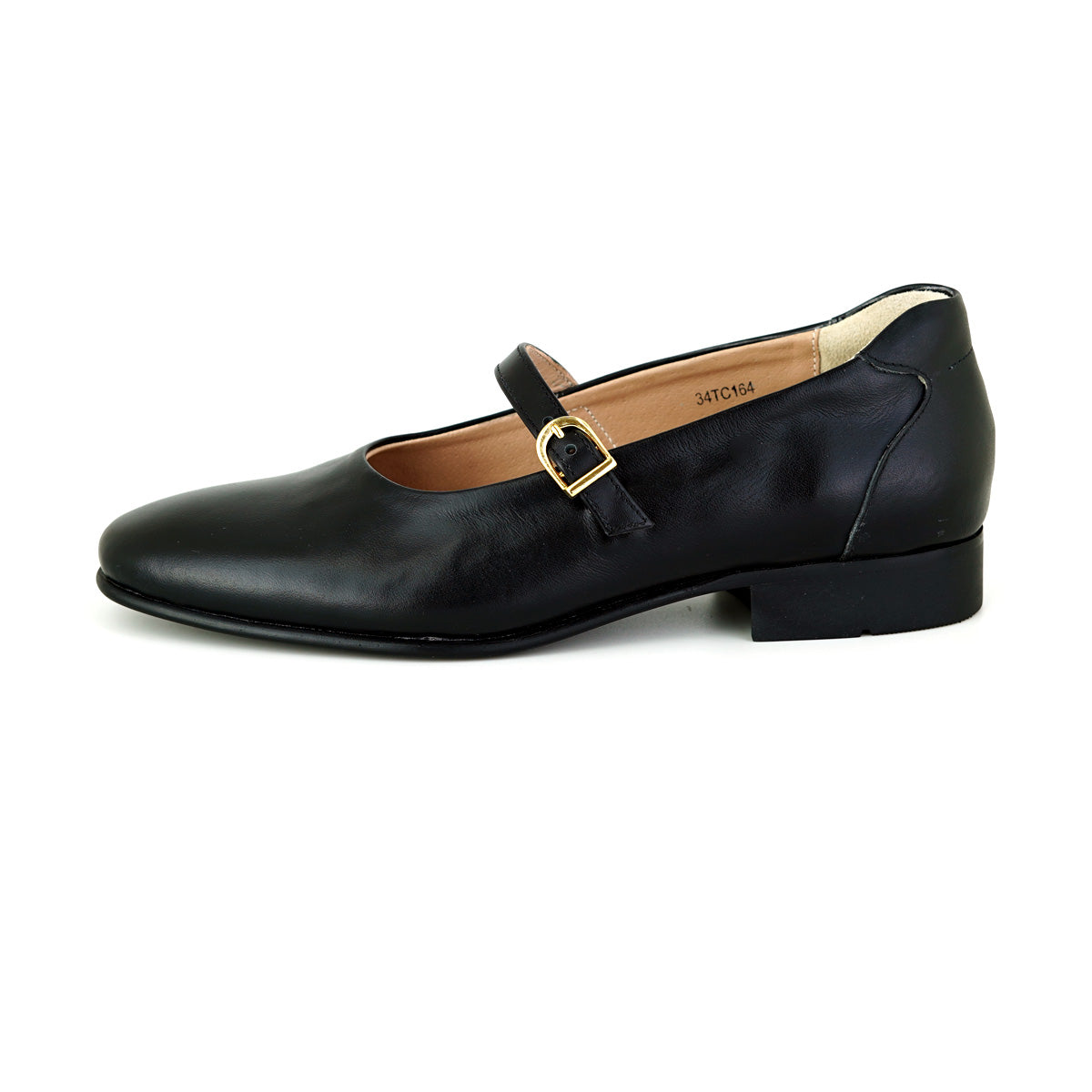 Pierre Cardin รองเท้าคัทชูผู้หญิง แมรี่เจน  ส้นแบน  ผลิตจากหนังแท้ สีน้ำตาลอ่อน รุ่น 34TC164