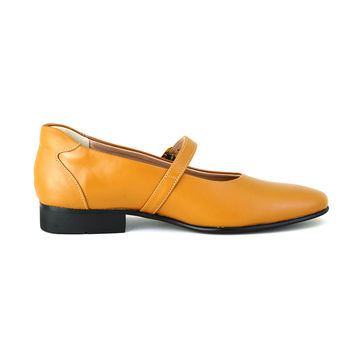 Pierre Cardin รองเท้าคัทชูผู้หญิง แมรี่เจน  ส้นแบน  ผลิตจากหนังแท้ สีน้ำตาลอ่อน รุ่น 34TC164