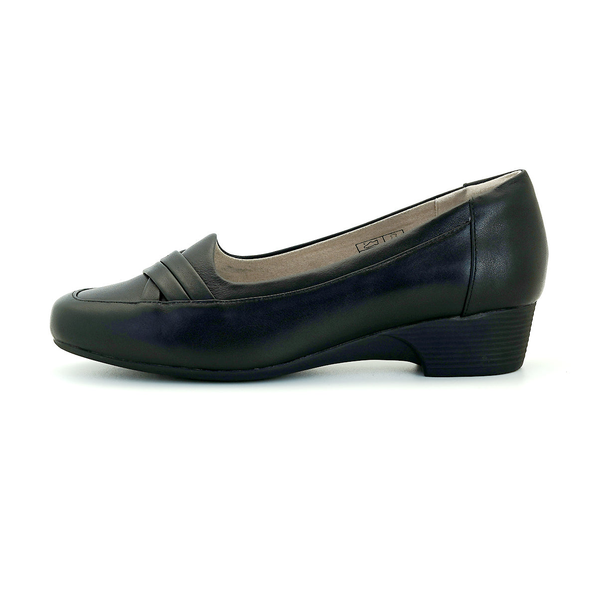 Pierre Cardin รองเท้าผู้หญิง รองเท้าส้นแบน รองเท้าหนังหุ้มส้น นุ่มสบาย ผลิตจากหนังแท้ สีดำ รุ่น 53BC153