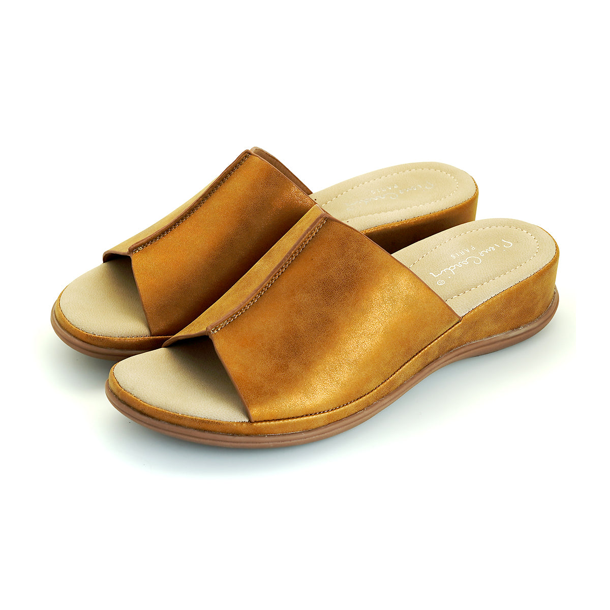 Pierre Cardin รองเท้าผู้หญิง รองเท้าแตะ รองเท้าแตะเพื่อสุขภาพ นุ่มสบาย ผลิตจากหนังแท้ สีฟ้า รุ่น 53BS150