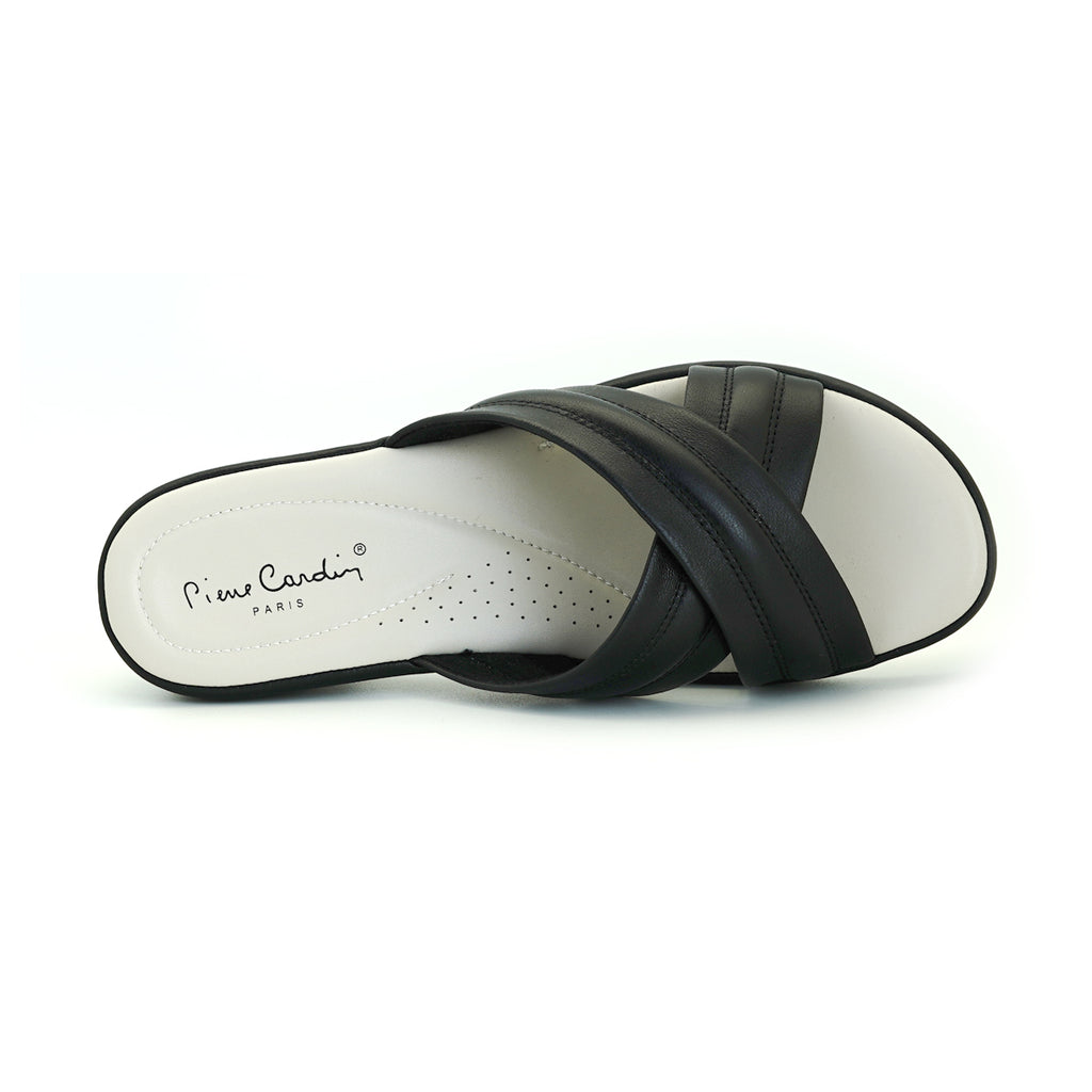 Pierre Cardin รองเท้าผู้หญิง รองเท้าแตะ รองเท้าแตะเพื่อสุขภาพ นุ่มสบาย ผลิตจากหนังแท้ สีเทา รุ่น 53BS151