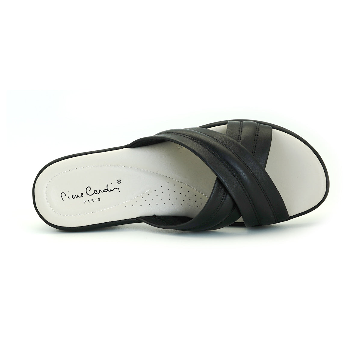 Pierre Cardin รองเท้าผู้หญิง รองเท้าแตะ รองเท้าแตะเพื่อสุขภาพ นุ่มสบาย ผลิตจากหนังแท้ สีเทา รุ่น 53BS151