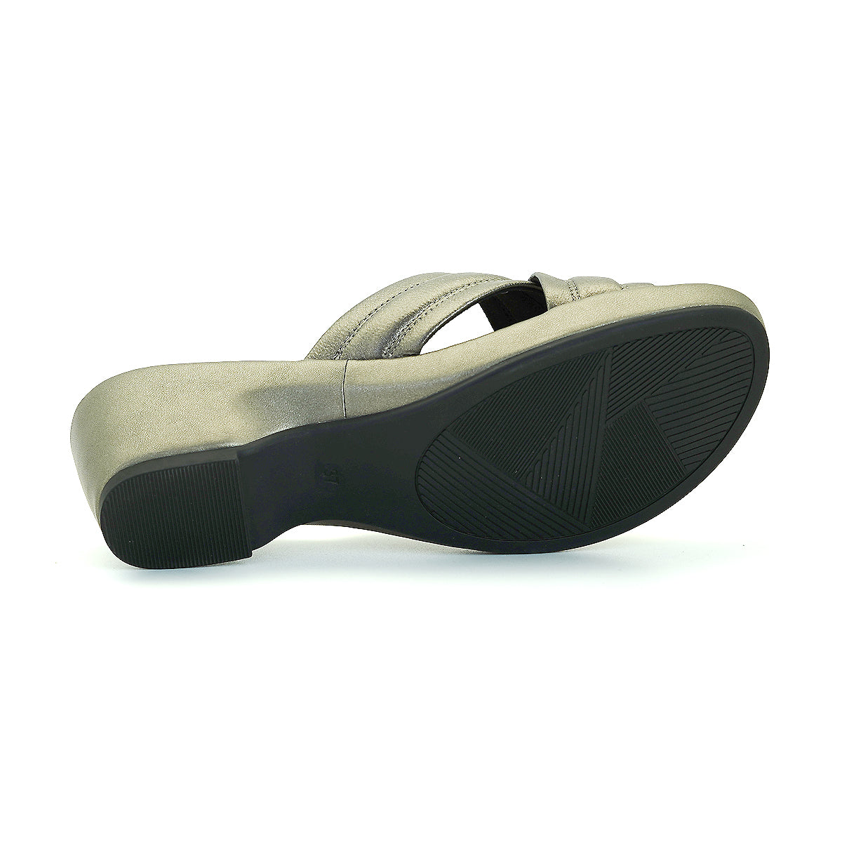 Pierre Cardin รองเท้าผู้หญิง รองเท้าแตะ รองเท้าแตะเพื่อสุขภาพ นุ่มสบาย ผลิตจากหนังแท้ สีเทา รุ่น 53BS151