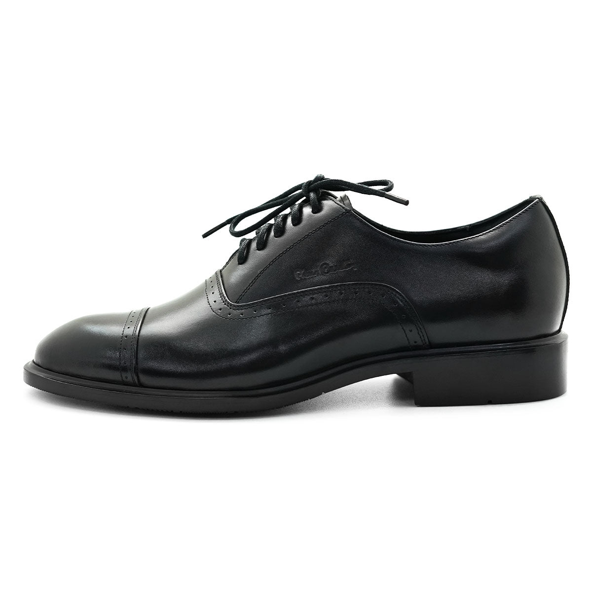 Pierre Cardin รองเท้าผู้ชาย รองเท้าหนังแบบผูกเชือก นุ่มสบาย ผลิตจากหนังแท้สีดำ รุ่น 80TD122