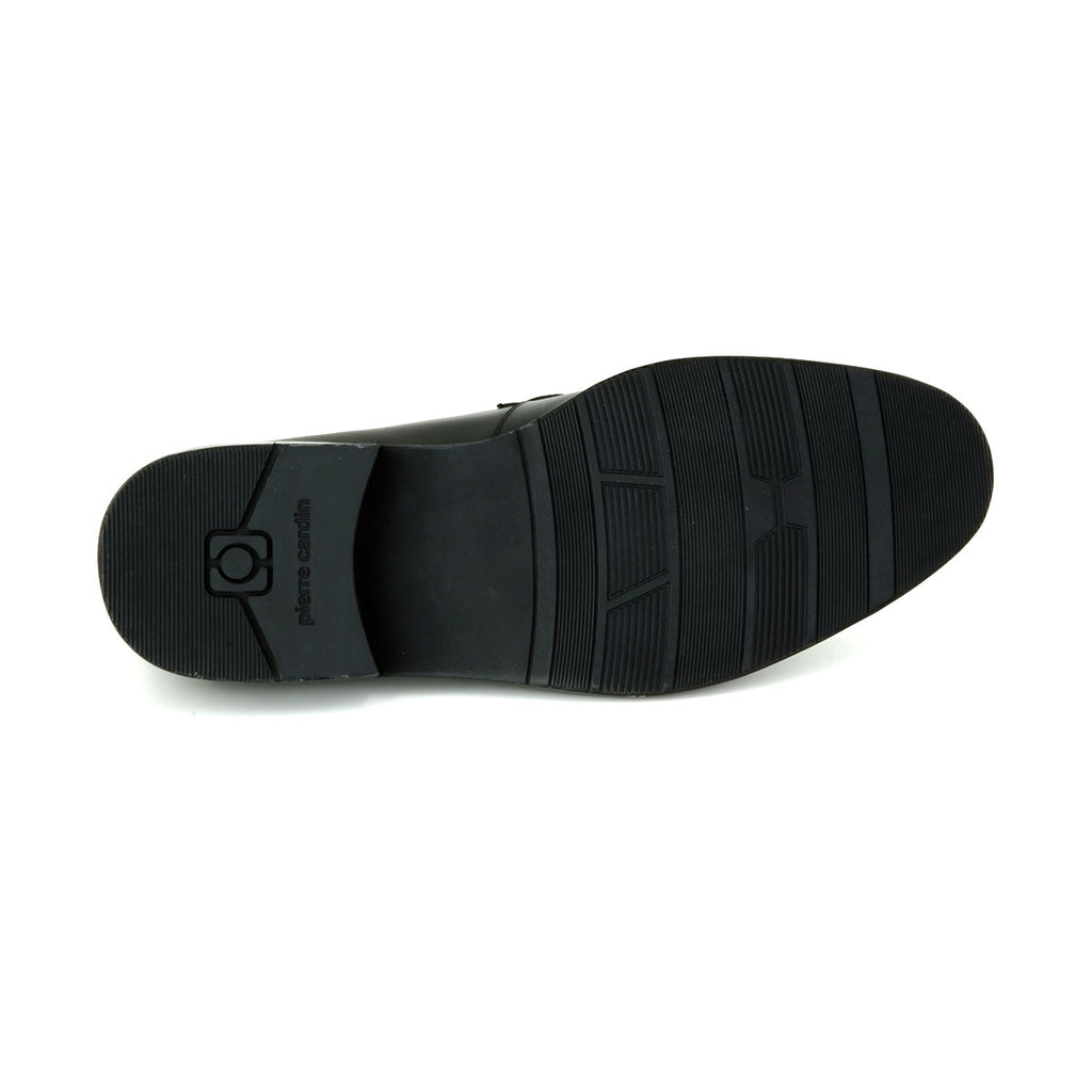 Pierre Cardin รองเท้าผู้ชาย รองเท้าโลฟเฟอร์และรองเท้าแบบสวม, นุ่มสบาย ผลิตจากหนังแท้ สีดำ รุ่น 83TD161