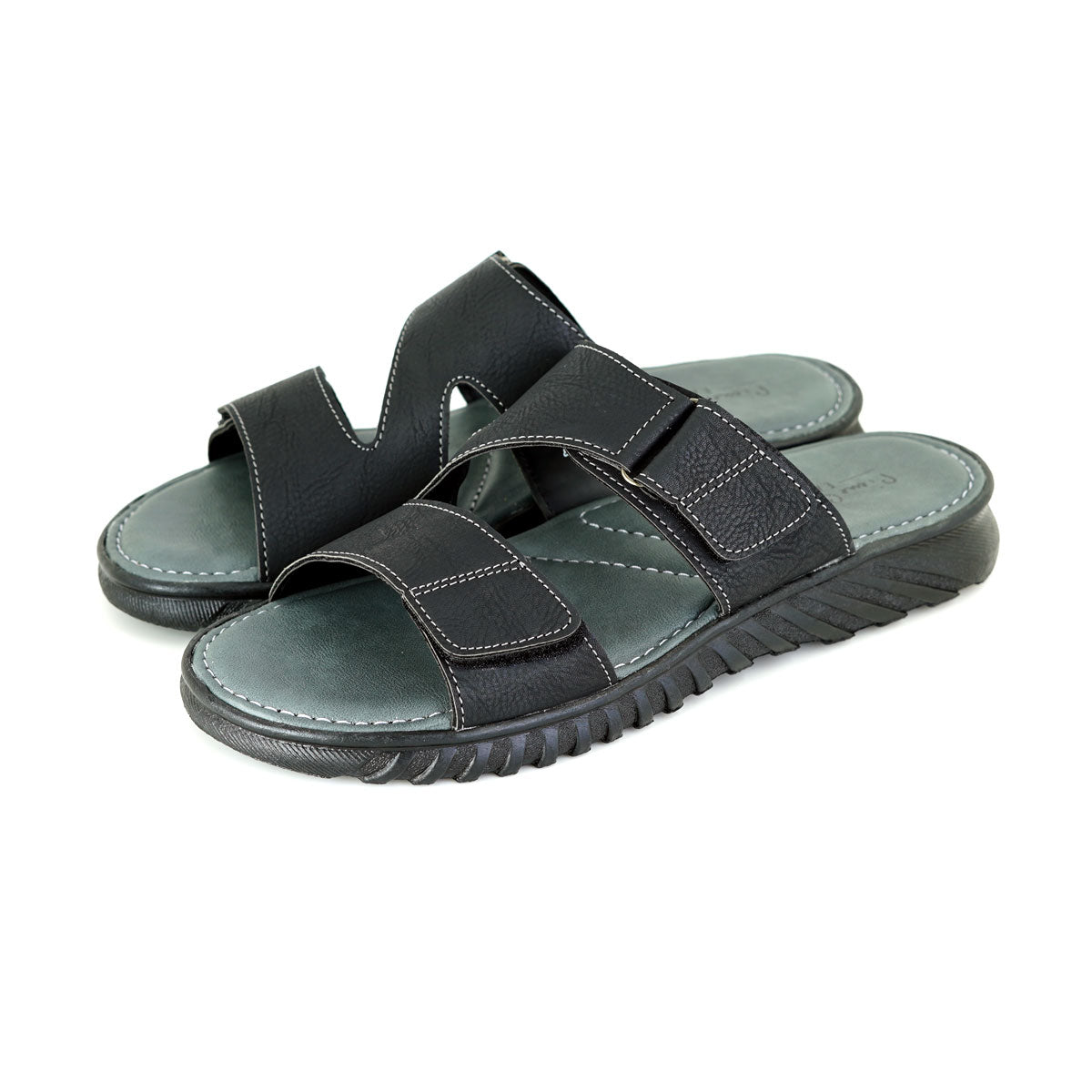 Pierre Cardin รองเท้าแตะผู้ชาย นุ่มสบาย ผลิตจากหนังสังเคราะห์ สีดำ รุ่น 83RS166