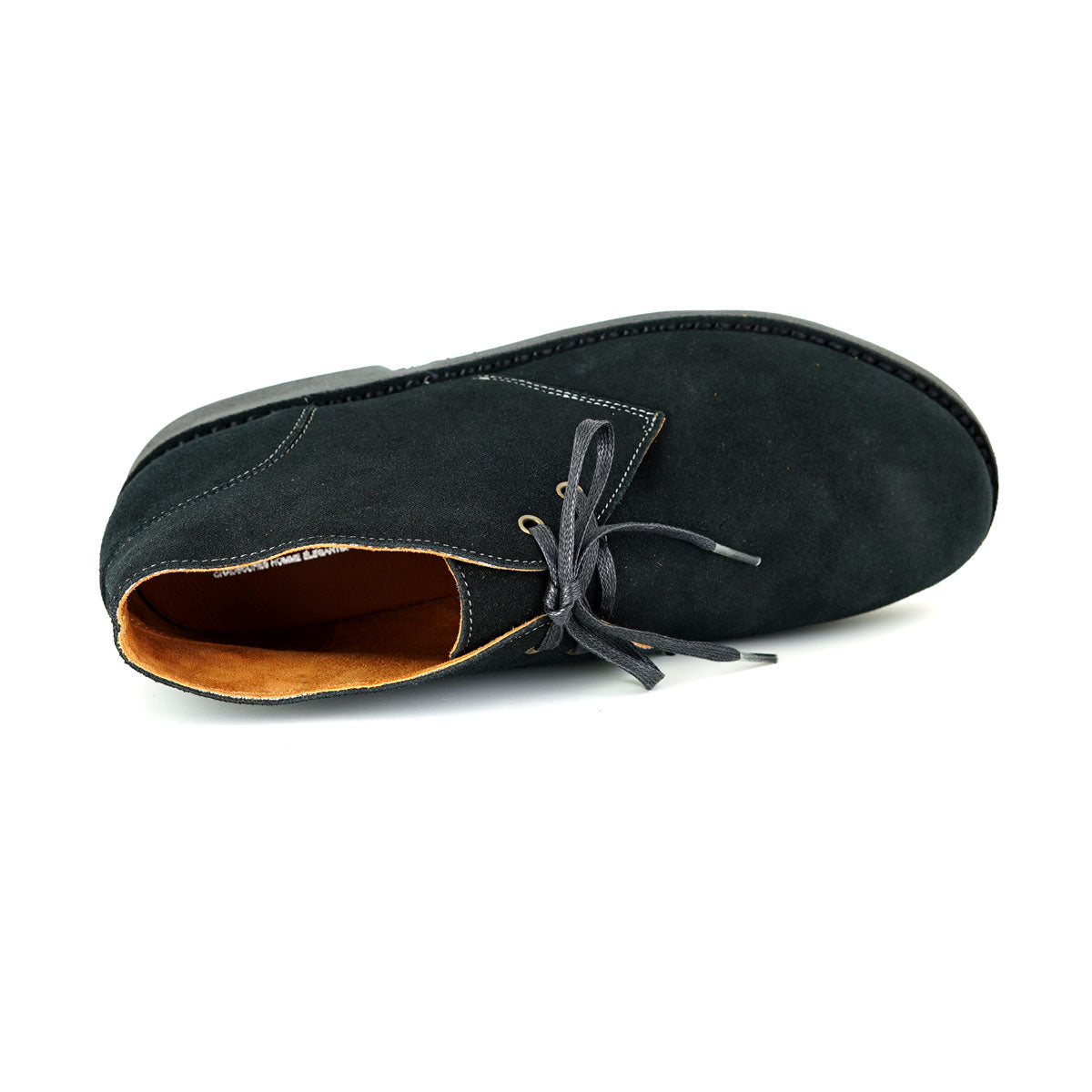 Pierre Cardin รองเท้าผู้ชาย รองเท้าเชคโก รองเท้าแบบสวมหุ้มข้อ, นุ่มสบาย ผลิตจากหนังแท้ หนังกลับ สีดำ รุ่น 84JC167
