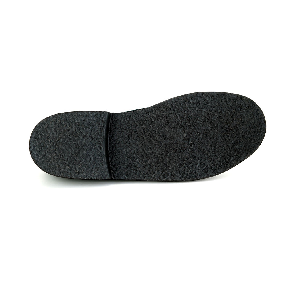 Pierre Cardin รองเท้าผู้ชาย รองเท้าเชคโก รองเท้าแบบสวมหุ้มข้อ, นุ่มสบาย ผลิตจากหนังแท้ หนังกลับ สีดำ รุ่น 84JC167