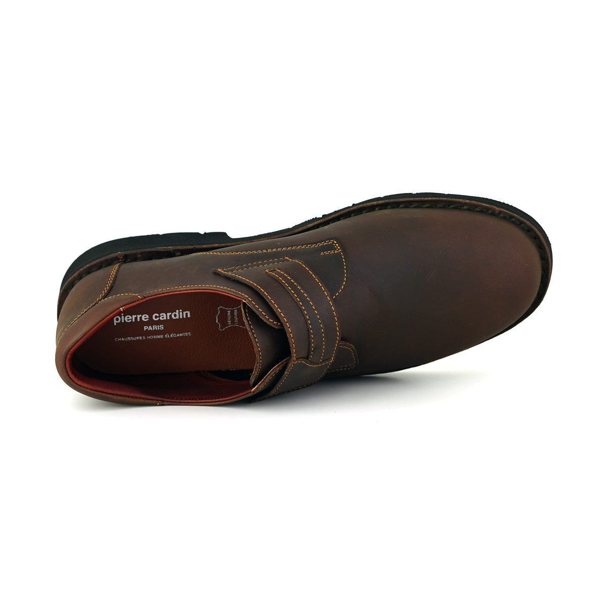 Pierre Cardin รองเท้าผู้ชาย รุ่น 84JC177 รองเท้าบูทหนังแบบสวมข้อสั้น ดีไซน์เรียบเท่ คลาสสิก ใส่ง่ายไม่ต้อง