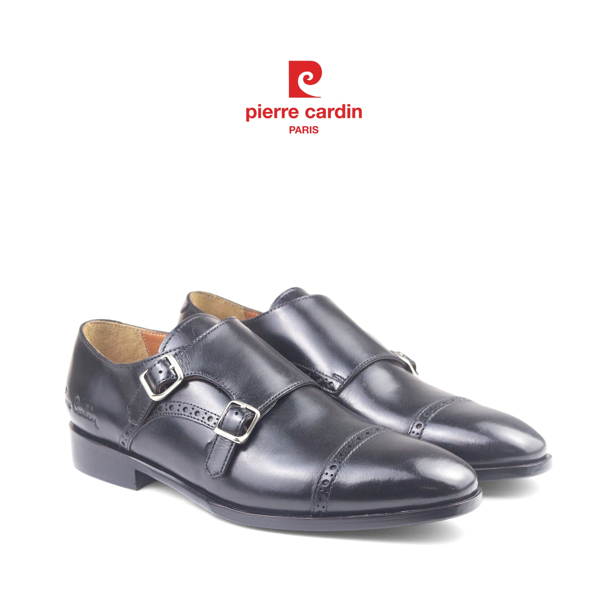 รองเท้าหนังผู้ชาย Double Monkstrap ระดับพรีเมียม Pierre Cardin - PCMFWLH 363